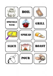 Cooking Verbs Memory Game (Part1)
