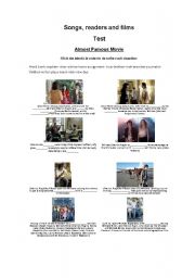 English worksheet: Almost Famous Test Activity 