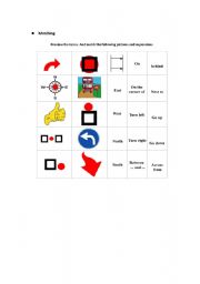 English worksheet: quiz of positions