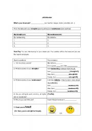 English Worksheet: job interview sheet