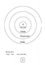 English Worksheet: Flicking game for seasons