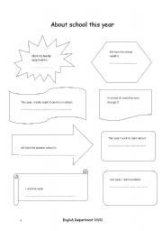 English worksheet: FIRST DAY ACTIVITY ABOUT SCHOOL