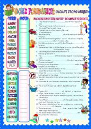 WORD FORMATION- NOUNS FROM VERBS