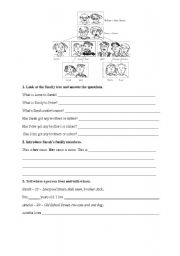 English Worksheet: Family revision