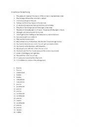 English Worksheet: 20 sentences for rephrasing