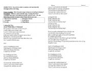 English Worksheet: Music and Poetry