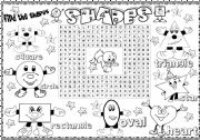 shapes wordsearch
