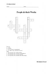 English worksheet: people and their work vocabulary 