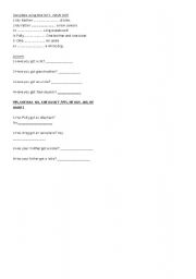 English Worksheet: HAVE GOT - HAS GOT 