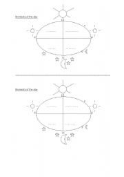 English Worksheet: Moments of the day