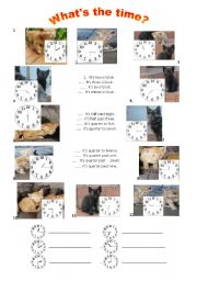 English Worksheet: Time / CAT1