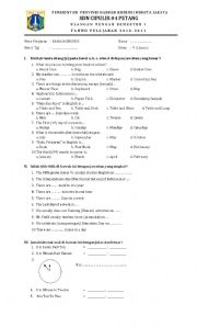 English Worksheet: english elementary school test