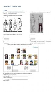 English Worksheet: describing people