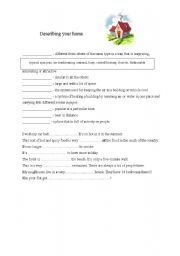 English worksheet: describing home