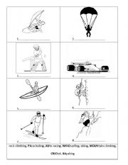 English Worksheet: sports activities