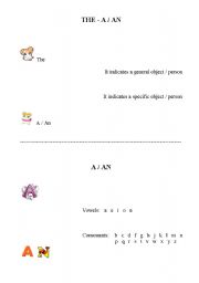 English worksheet: A-AN