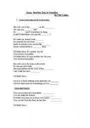 Another Day in Paradise - ESL worksheet by setxump
