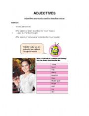 English Worksheet: Adjectives