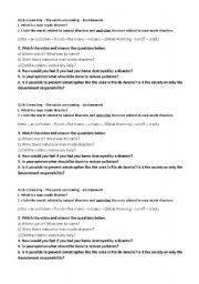 English Worksheet: Natural ou men made disaster?