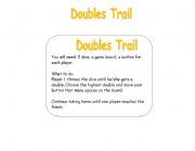English worksheet: Doubles trail