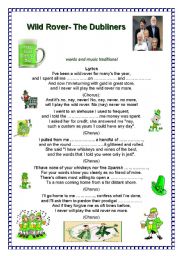 English Worksheet: the wild rover-- the Dubliners