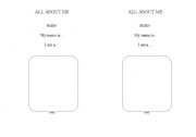 English Worksheet: All About Me