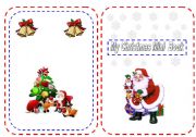 My Christmas Mini Book - part 1 -4 pages -24  Flashcards to colour