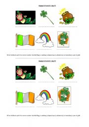 English worksheet: St Patricks Day Vocabulary Worksheet (fill in the blanks)