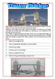English Worksheet: Postcards from London: Tower Bridge