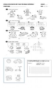 English Worksheet: EXTRA PRACTICE EXERCISES ON introductory UNIT HELLO 