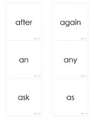 English worksheet: flash cards