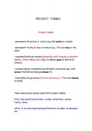 English Worksheet: Present Simple Theory