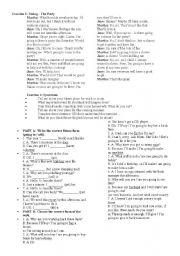 English Worksheet: will and going to 