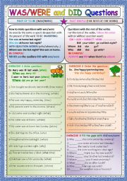 was were esl worksheet by bn526 english grammar worksheets english