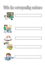 English worksheet: classroom language