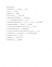 English worksheet: prepositions exercise
