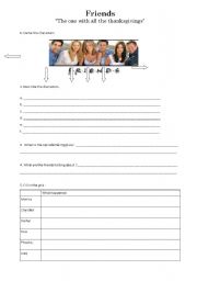 English Worksheet: Friends - the one with all the thnaksgivings