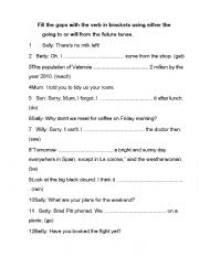 English worksheet: will