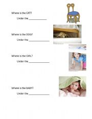 English worksheet: Under worksheet
