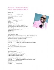 English Worksheet: Cee Lo Green- Forget You (For Trinity 5&6 preparation-Fashion and Money)