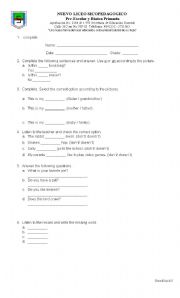 English worksheet: something