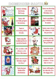 English Worksheet: 3 more Christmas games - level 2 - : dominoes, memory game and bingo.