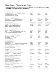 English worksheet: Last Christmas Song Gapfill 