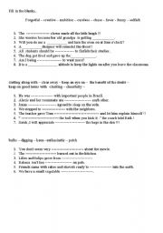 English worksheet: Vocabulary