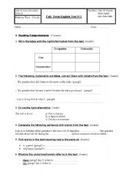 English Worksheet: exam