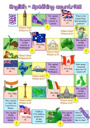 English-speaking countries board game 2