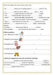 What were you doing ? Past Continuous - ESL worksheet by fezafen