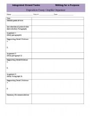 English Worksheet: how to write an exposition essay