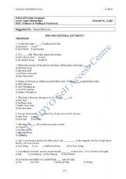 English Worksheet: tenses test