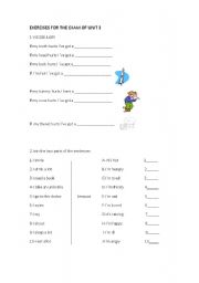 English worksheet: Exercises for exam